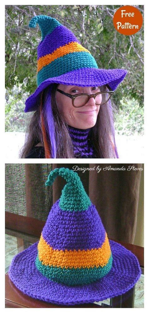 Hat with a witchy crochet pattern